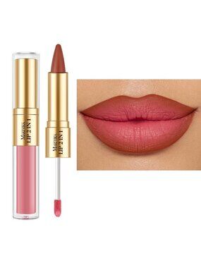 Women's LGA14 2-in-1 Long Lasting Ombre Lips Double-Ended Matte Liquid Lipstick